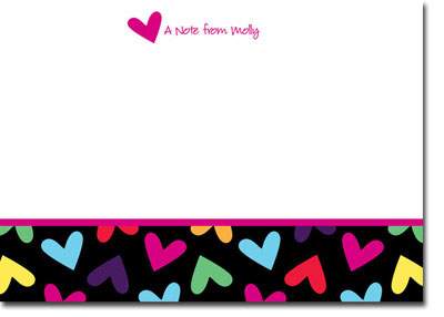 Note Cards by iDesign - Rainbow Hearts (Camp)